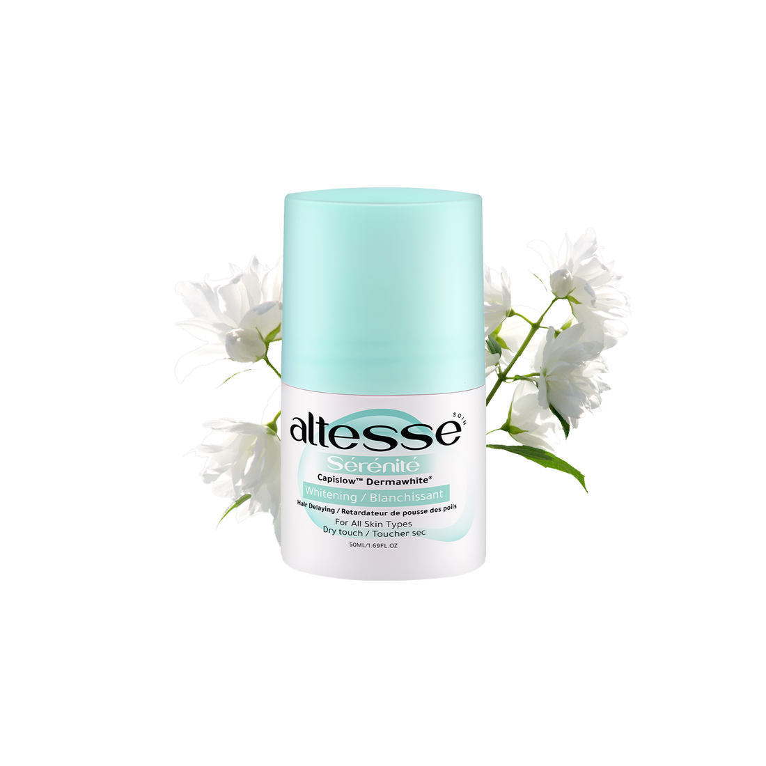Whitening and Hair Delaying Roll-On Deodorant  Sérénité 50Ml (sheer powder Scent)